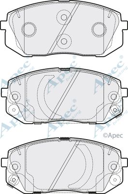 APEC BRAKING stabdžių trinkelių rinkinys, diskinis stabdys PAD1860